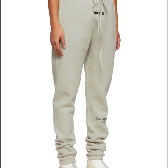 ✅ NWT Fear of God UNISEX Essentials Exclusive Green Fleece Lounge Pants - Picture 2 of 8